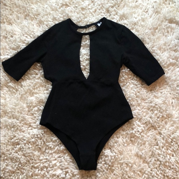 Urban Outfitters Tops - Black cut out bodysuit- Sz Xs